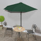 Vidaxl balcon parasol moitié avec poteau en aluminium 270x144 cm vert