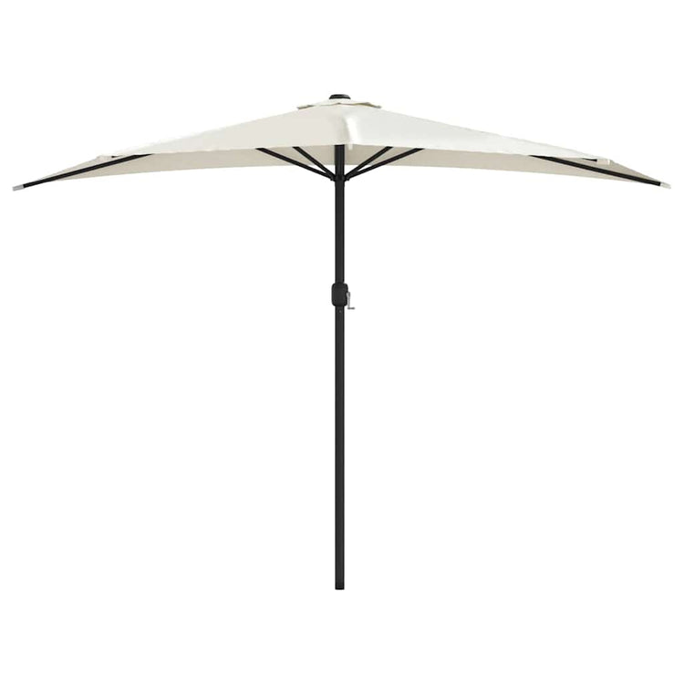Vidaxl balcon parasol moitié avec poteau en aluminium 300x155 cm -coluré -colore