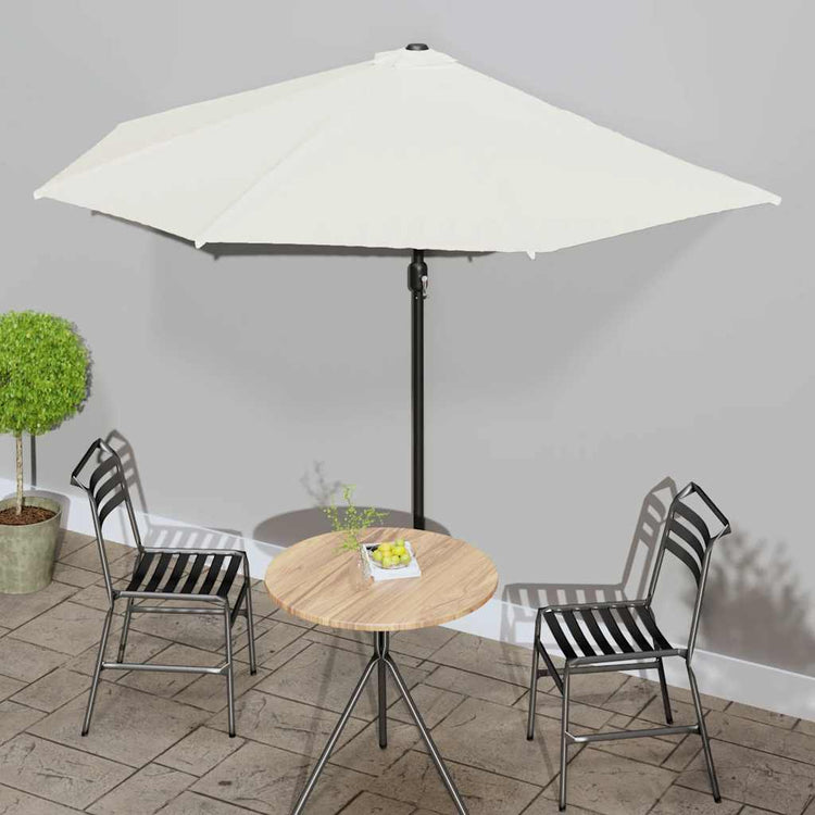 Vidaxl balcon parasol moitié avec poteau en aluminium 300x155 cm -coluré -colore