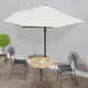 Vidaxl balcon parasol moitié avec poteau en aluminium 300x155 cm -coluré -colore