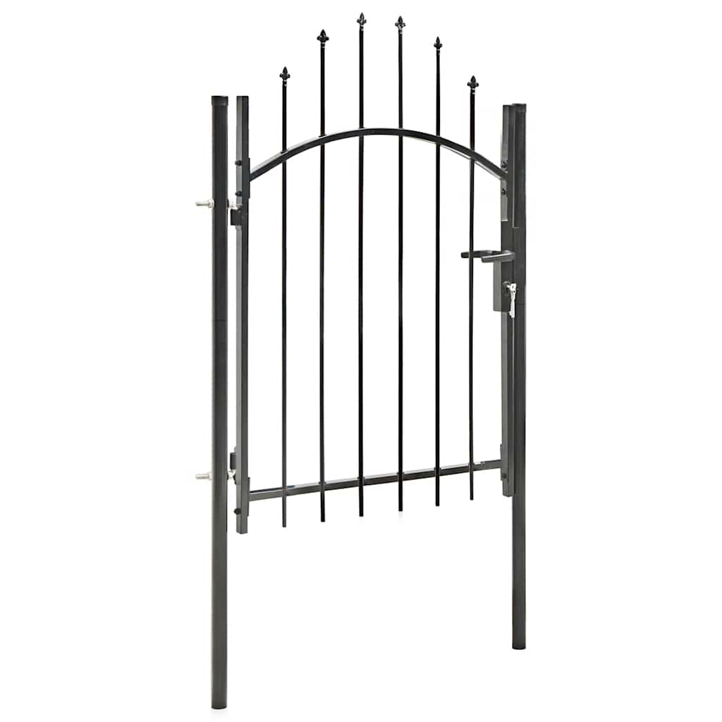 Port vidaxl 1x1,75 m en acier noir