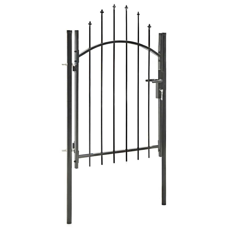 Port vidaxl 1x1,75 m en acier noir