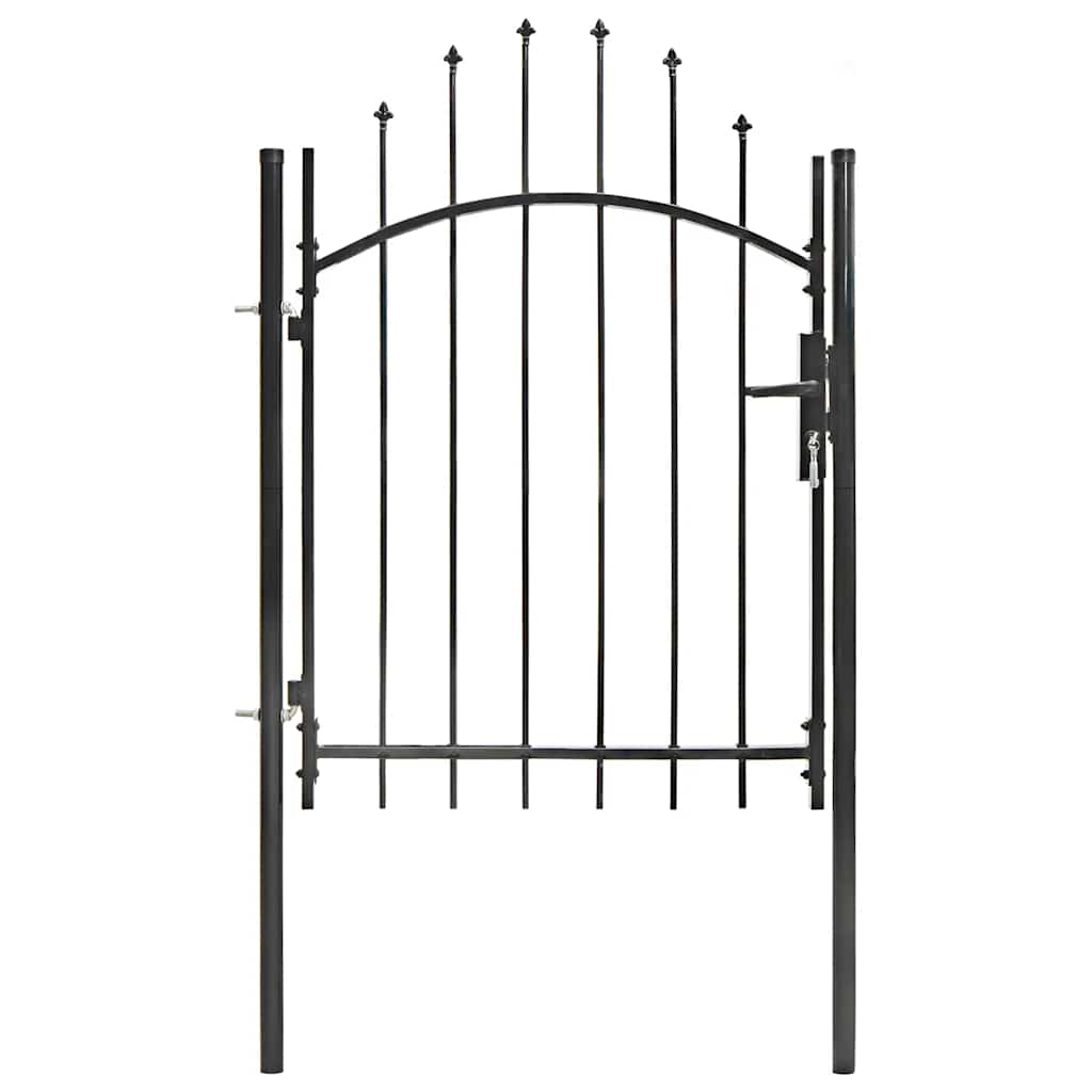 Port vidaxl 1x1,75 m en acier noir