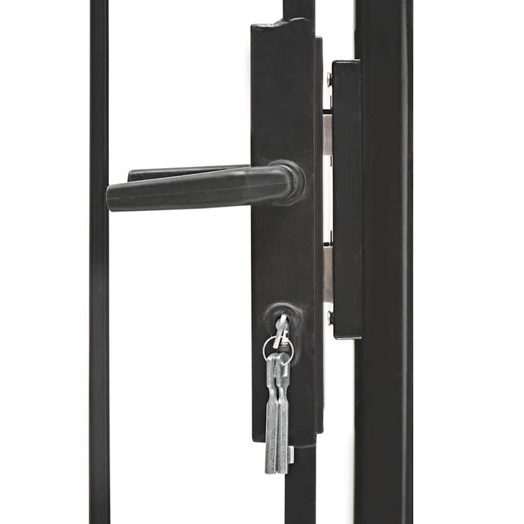 Port vidaxl 1x1,75 m en acier noir