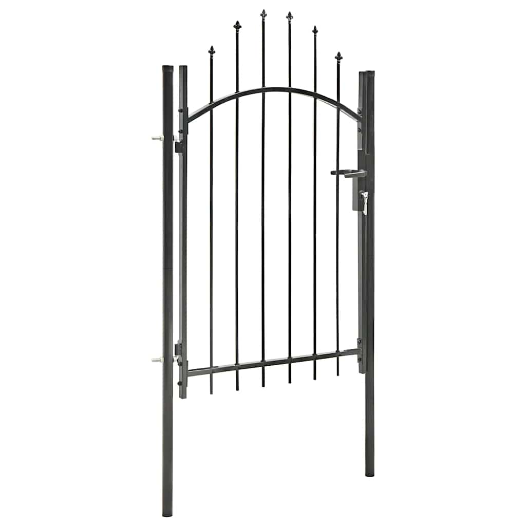 Port vidaxl 1x2 m en acier noir