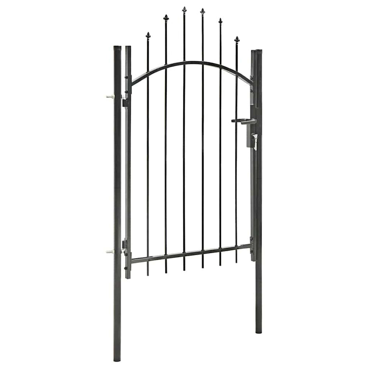 Port vidaxl 1x2 m en acier noir