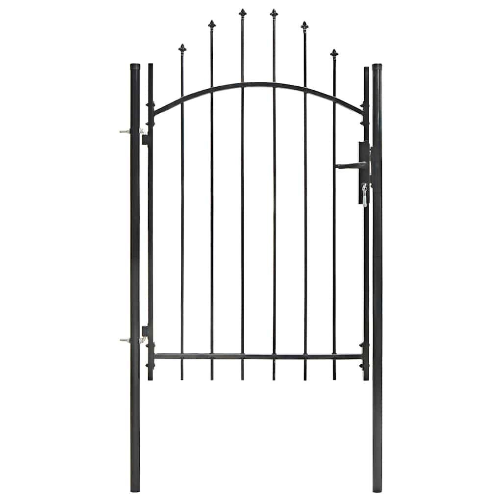 Port vidaxl 1x2 m en acier noir