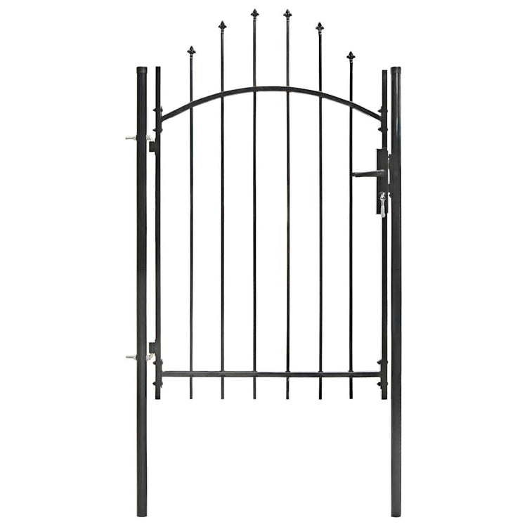Port vidaxl 1x2 m en acier noir