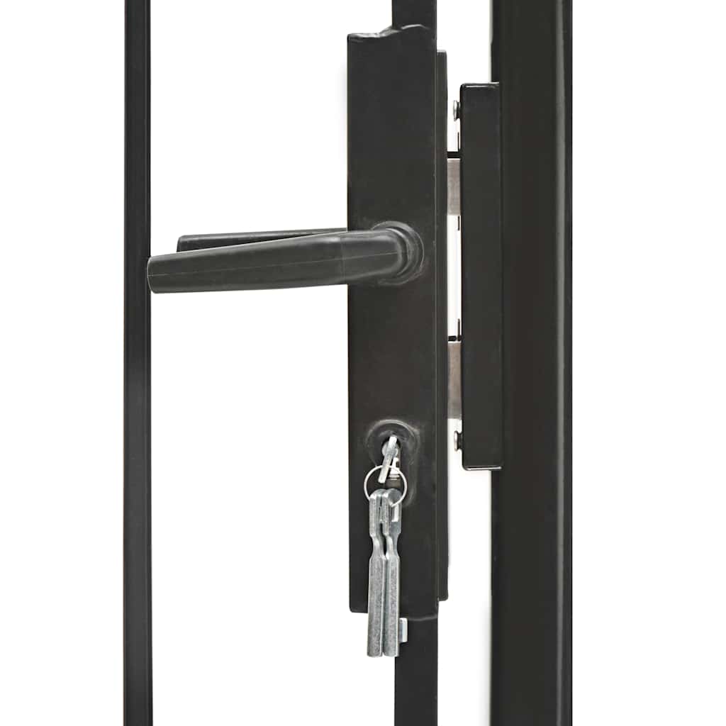 Port vidaxl 1x2 m en acier noir