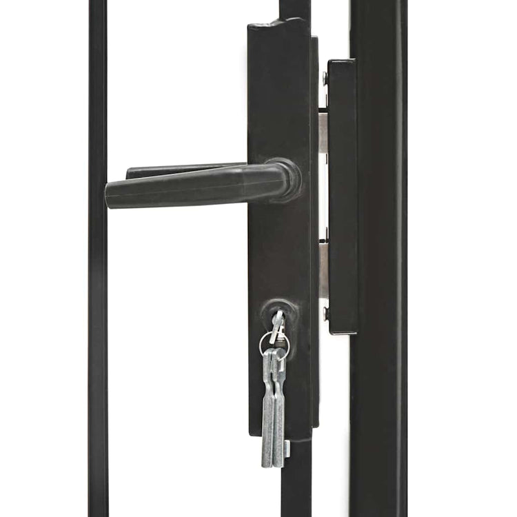 Port vidaxl 1x2 m en acier noir