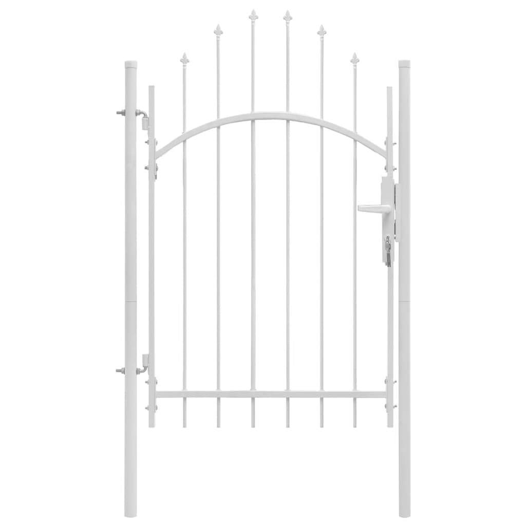 VidaXL portail de jardin acier 1x2,25 m blanc