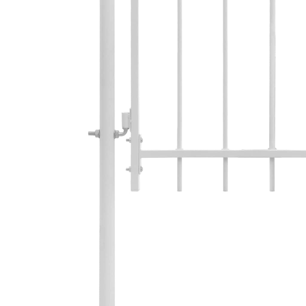 VidaXL portail de jardin acier 1x2,25 m blanc