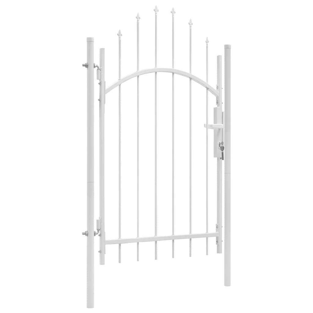 VidaXL portail de jardin acier 1x2,45 m blanc