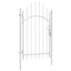 VidaXL portail de jardin acier 1x2,45 m blanc