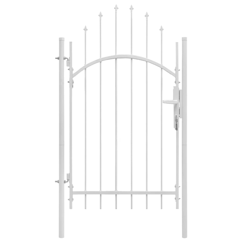 VidaXL portail de jardin acier 1x2,45 m blanc