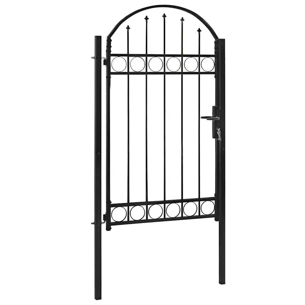 Port vidaxl avec top bent 100x175 cm en acier noir