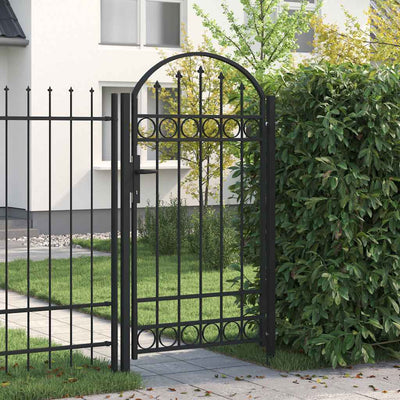 Port vidaxl avec top bent 100x175 cm en acier noir