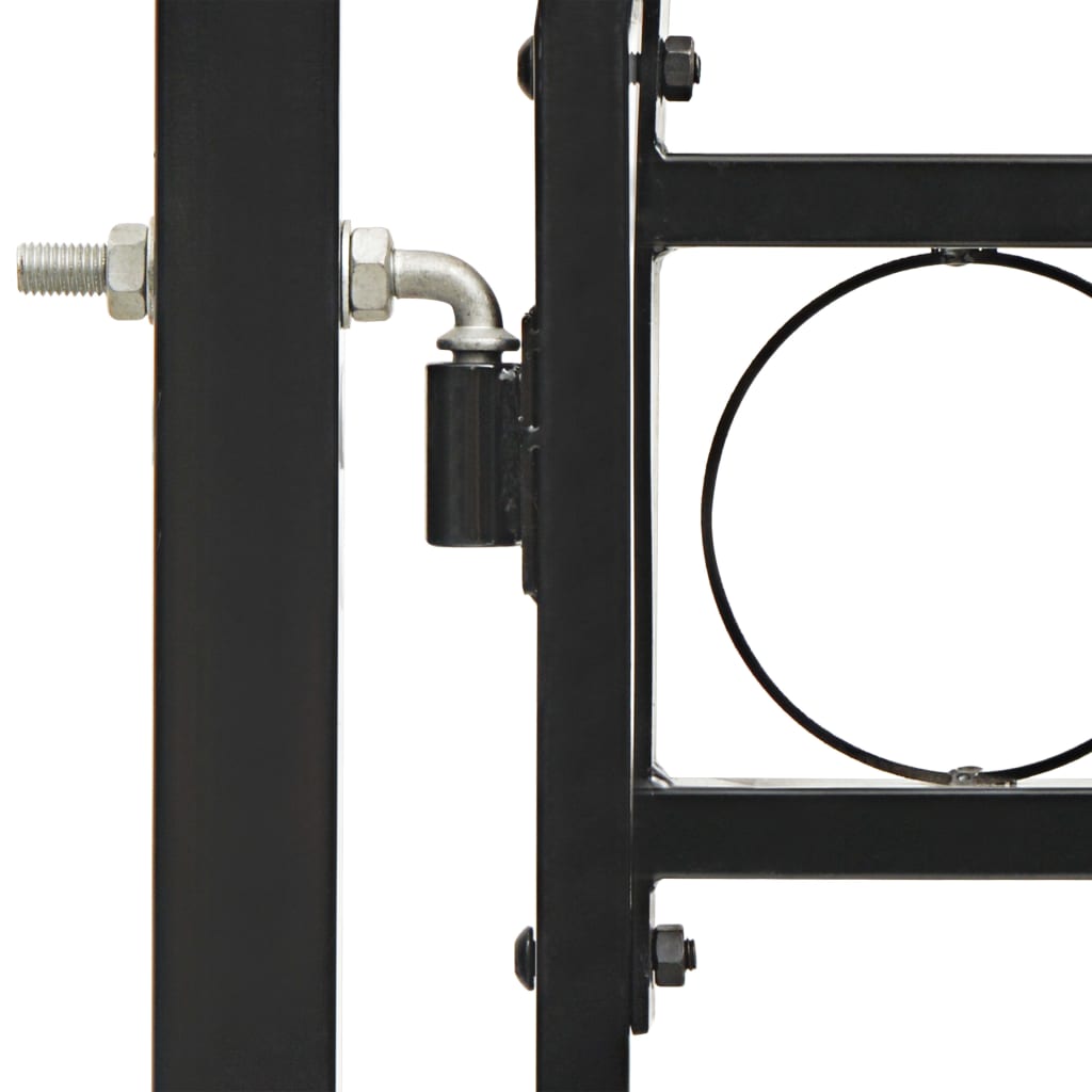 Port vidaxl avec haut curbe double 400x125 cm en acier noir