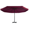 Parasol vidaxl avec poteau en aluminium 500 cm Bordeaux rouge