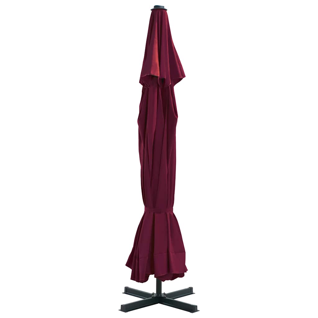 Parasol vidaxl avec poteau en aluminium 500 cm Bordeaux rouge