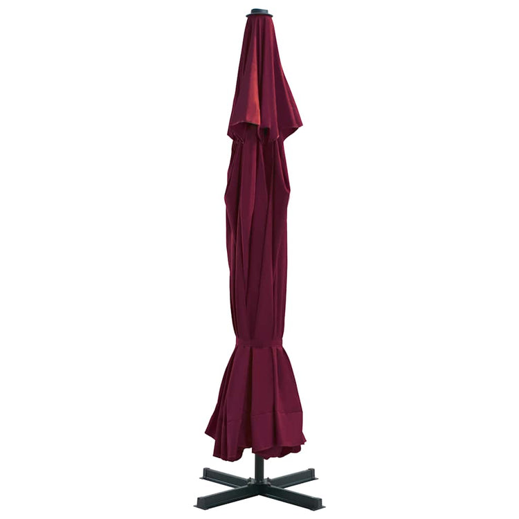 Parasol vidaxl avec poteau en aluminium 500 cm Bordeaux rouge