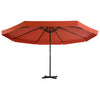 Vidaxl parasol avec poteau en aluminium 500 cm en terre cuite -colored