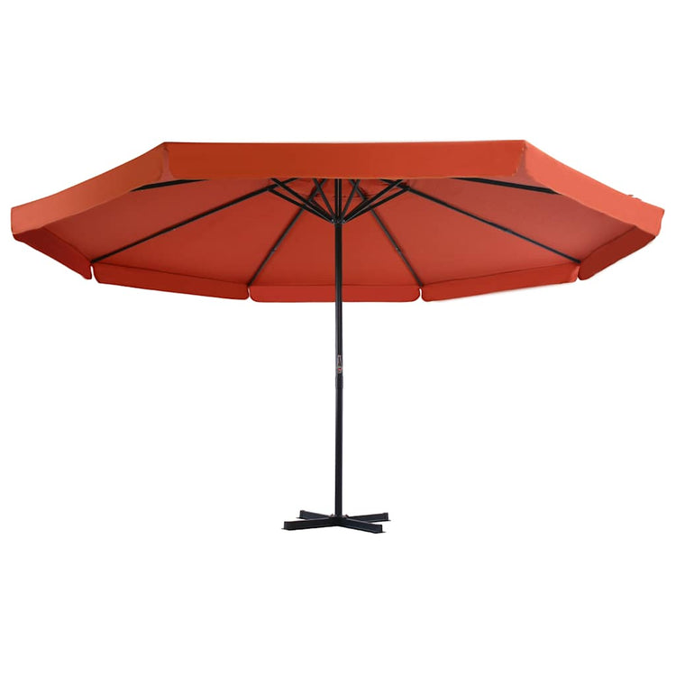 Vidaxl parasol avec poteau en aluminium 500 cm en terre cuite -colored