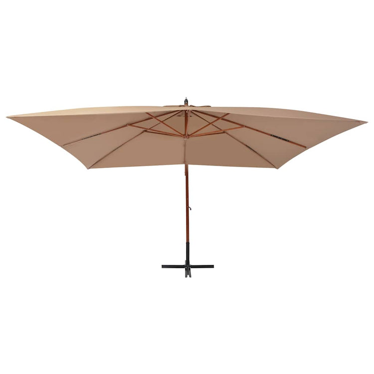 Vidaxx parasol flottant avec mât en bois 400x300 cm taupe