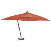 Vidaxl Parasol flottant avec poteau en bois 400x300 cm en terre cuite -colored - afbeelding 1