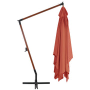 Vidaxl Parasol flottant avec poteau en bois 400x300 cm en terre cuite -colored - afbeelding 3
