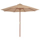 Parasol vidaxl avec pôle en bois 300 cm taupe