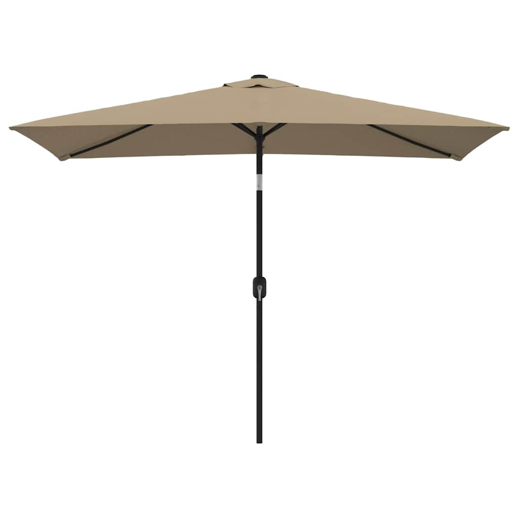 Parasol vidaxl avec pôle métallique 300x200 cm taupe