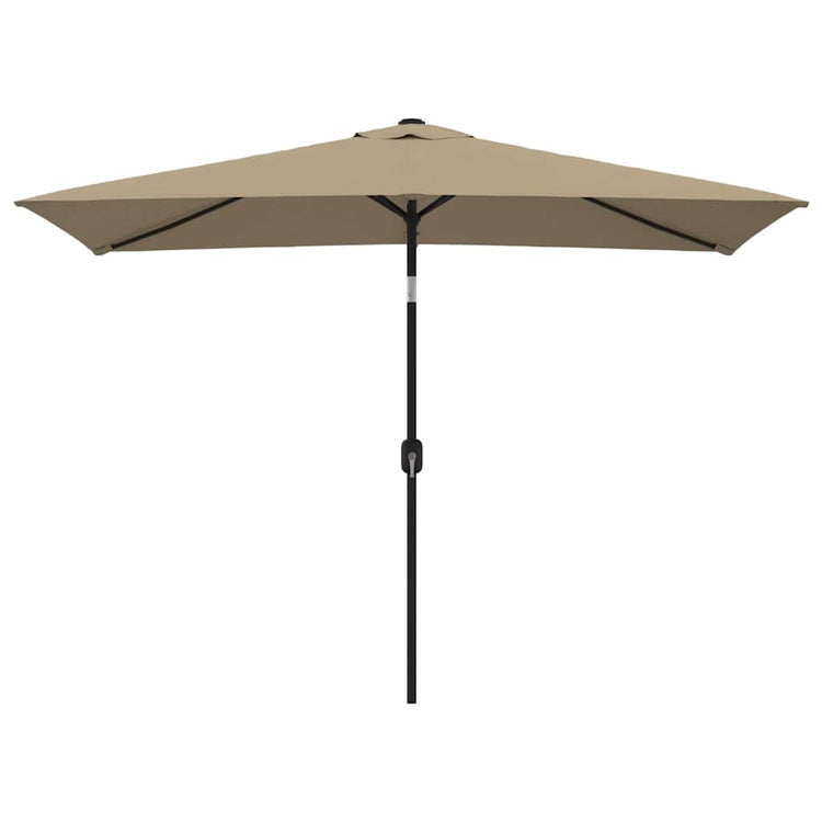 Parasol vidaxl avec pôle métallique 300x200 cm taupe