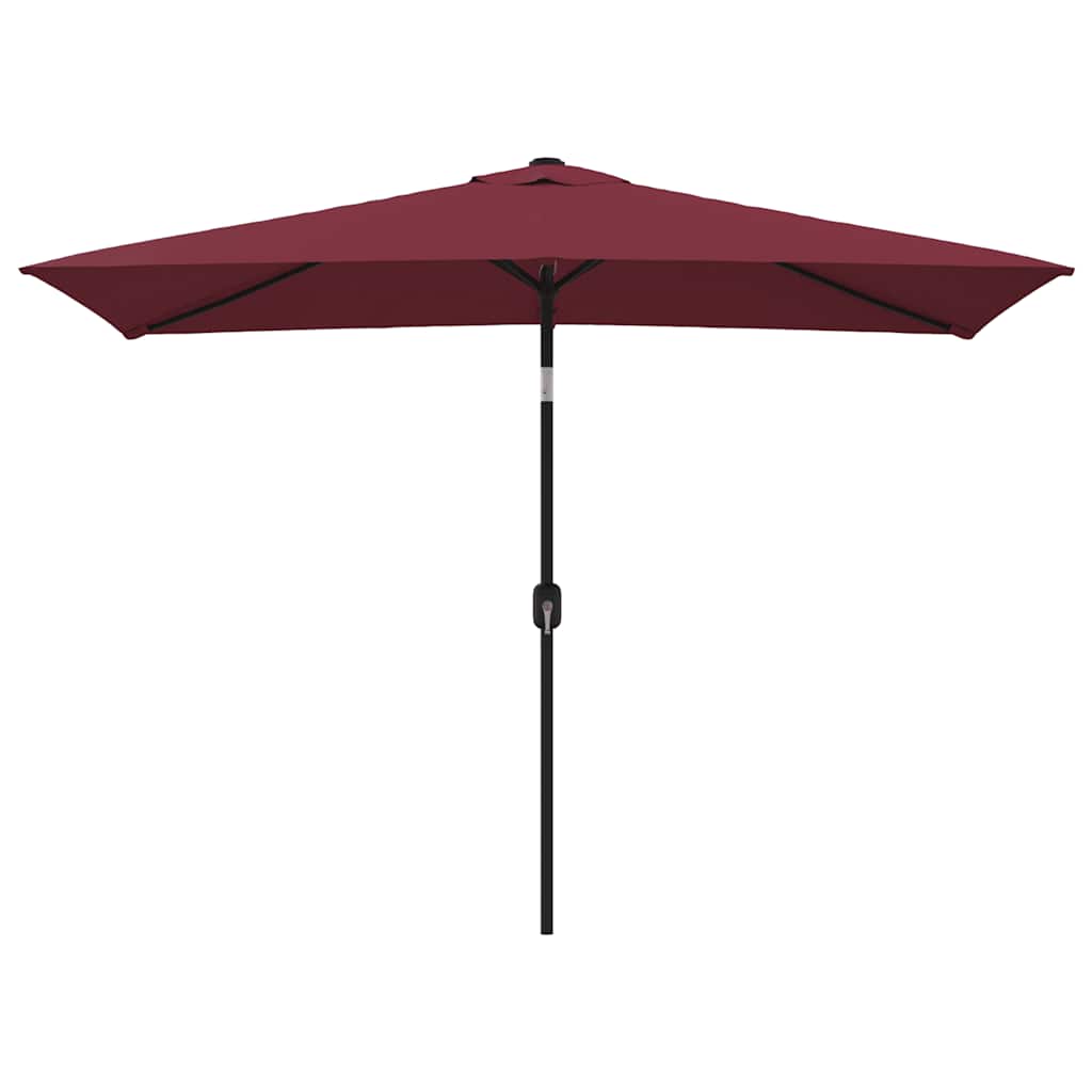 Parasol vidaxl avec poteau métallique 300x200 cm Bordeaux rouge