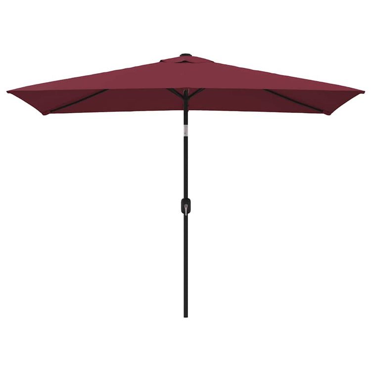 Parasol vidaxl avec poteau métallique 300x200 cm Bordeaux rouge