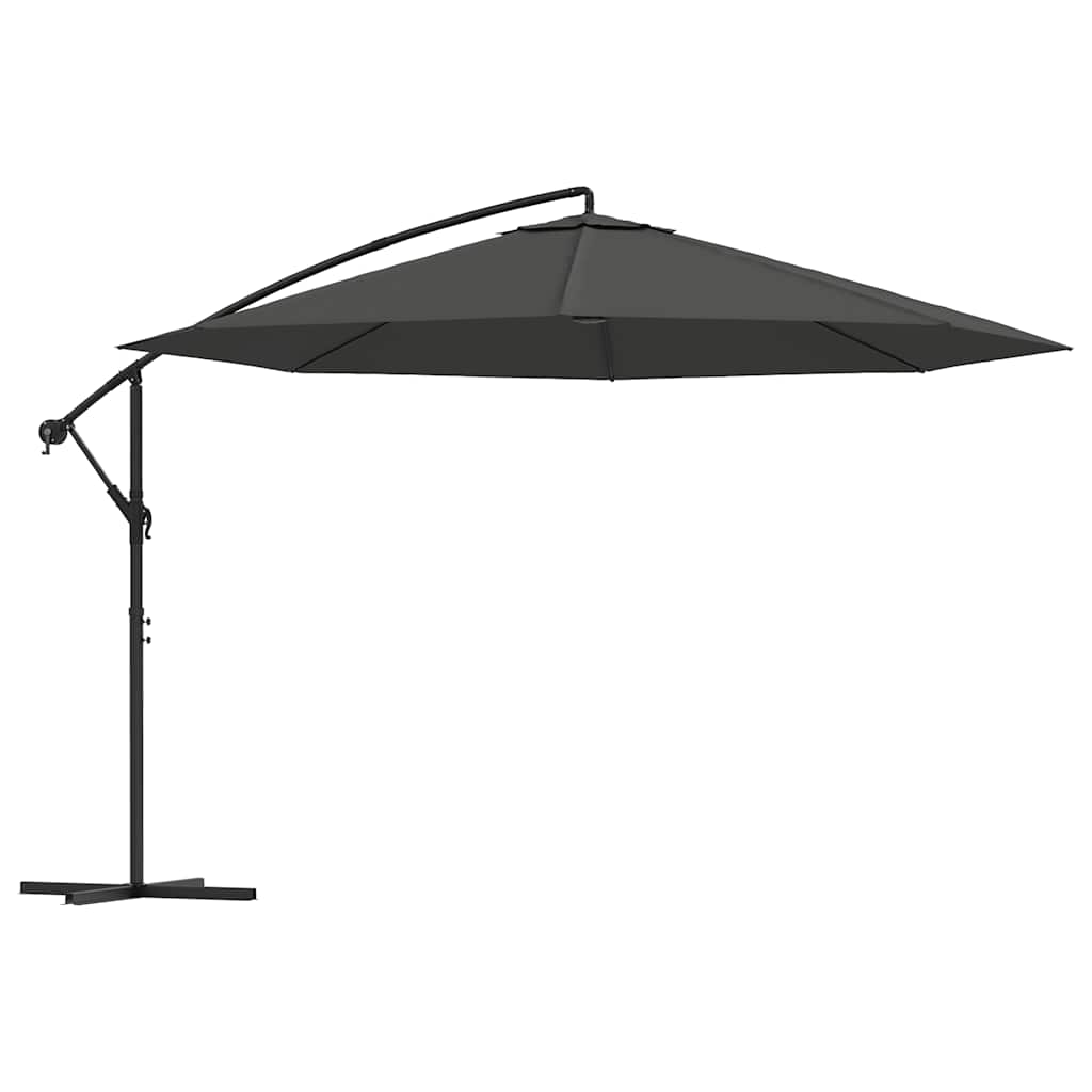 Vidaxl Parasol flottant avec poteau en aluminium 350 cm anthracite -colored