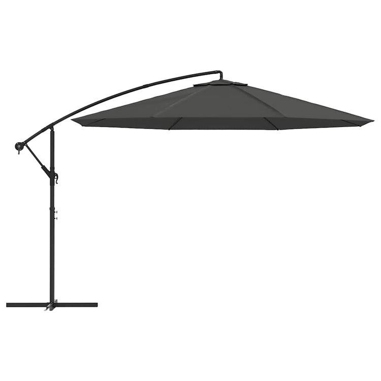 Vidaxl Parasol flottant avec poteau en aluminium 350 cm anthracite -colored