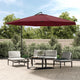 Vidaxl Parasol flottant avec poteau en aluminium 350 cm rouge bordeaux