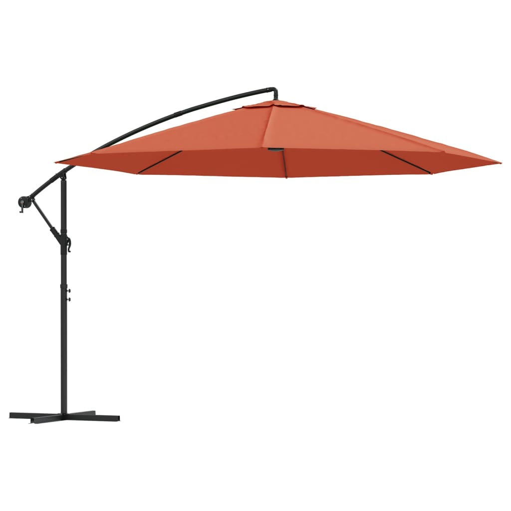 Vidaxl Parasol flottant avec poteau en aluminium 350 cm en terre cuite -colored