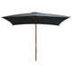 Parasol Vidaxl avec mât en bois 200x300 cm anthracite