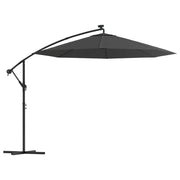 Vidaxl Parasol flottant avec un éclairage LED Polaire en acier 300 cm anthracite - afbeelding 2