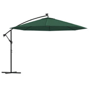 Vidaxl Parasol flottant avec éclairage LED et poteau métallique 350 cm vert - afbeelding 2