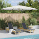 Parasol vidaxl avec poteau en bois 350 cm de sable blanc