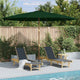Vidaxl parasol avec poteau en bois 350 cm vert