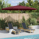 Parasol vidaxl avec poteau en bois 350 cm Bordeaux rouge