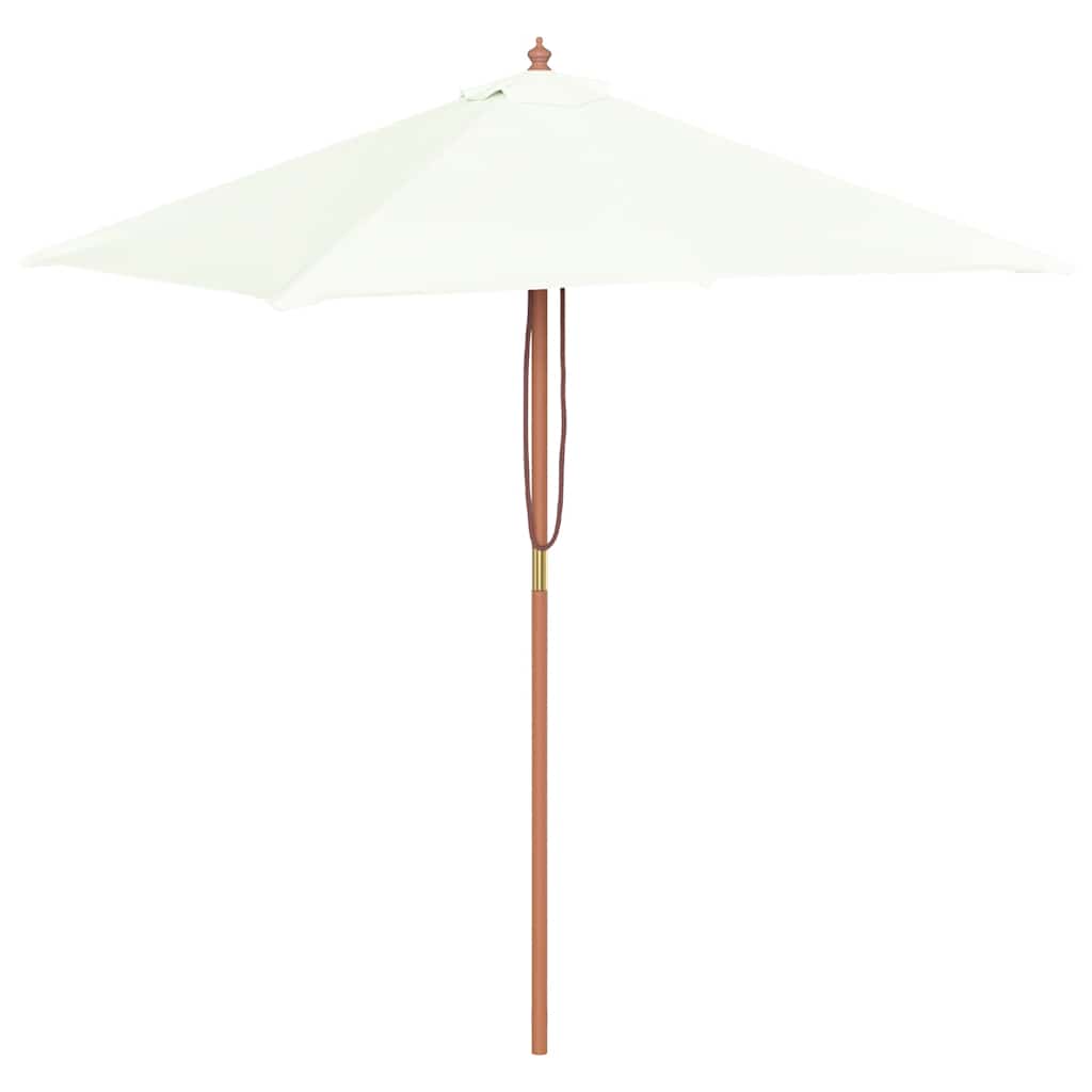 Vidaxl parasol avec poteau en bois 150x200 cm-sable -colored