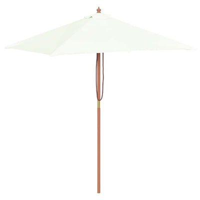 Vidaxl parasol avec poteau en bois 150x200 cm-sable -colored