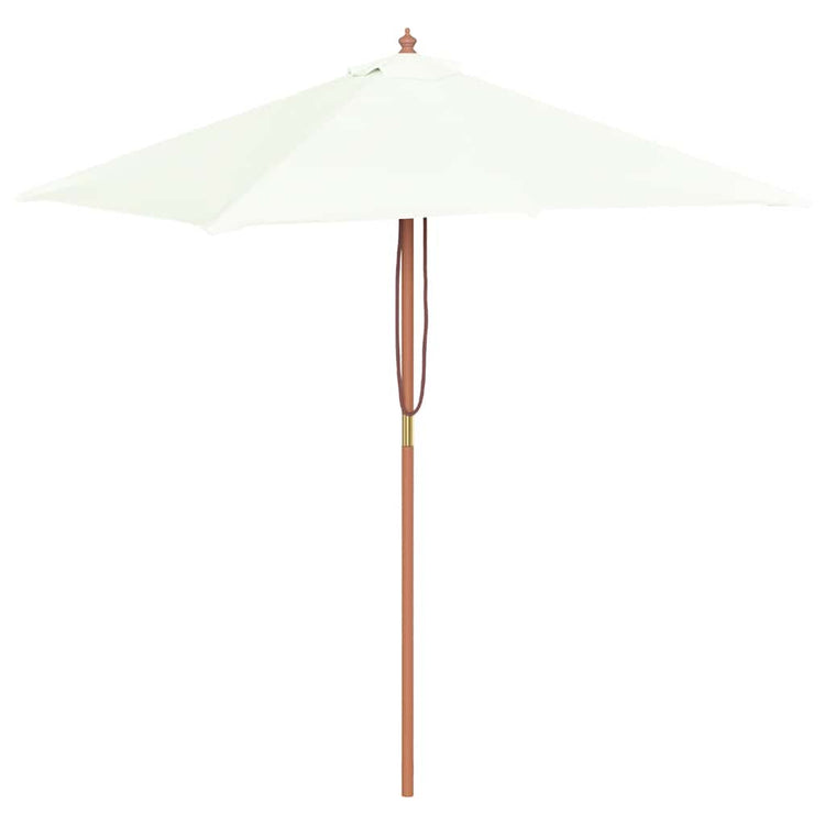 Vidaxl parasol avec poteau en bois 150x200 cm-sable -colored