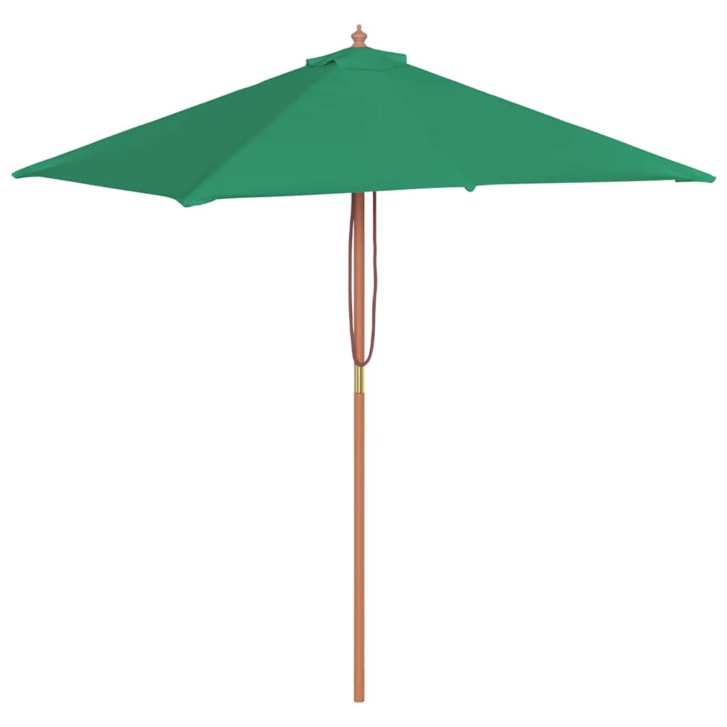 Vidaxl parasol avec poteau en bois 150x200 cm vert
