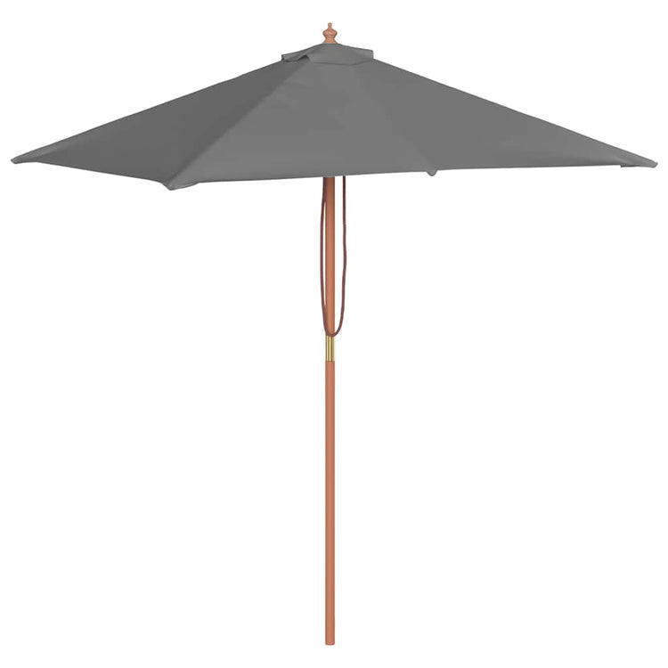 Vidaxl parasol avec poteau en bois 150x200 cm anthracite